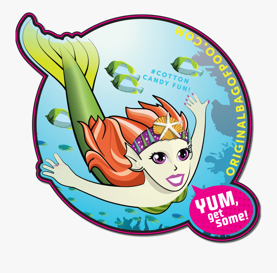 Mermaid Poo Sticker, Yum Get Some, Transparent Clipart