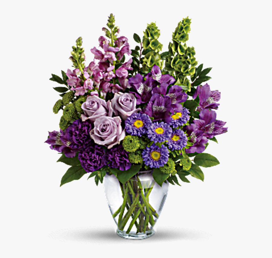 Lavender Bouquets Of Flowers, Transparent Clipart