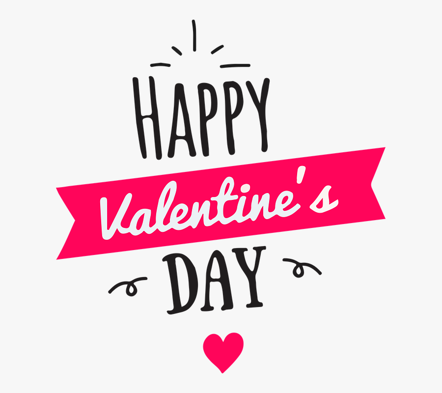 Happy Valentines Day Logo, Transparent Clipart