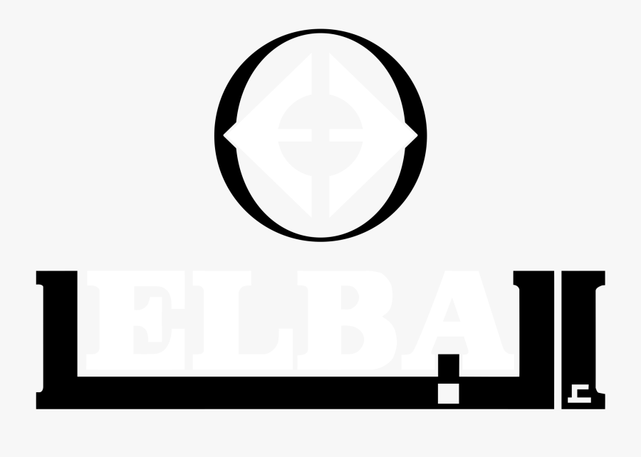 Elba House Company Logo Black And White - Circle, Transparent Clipart
