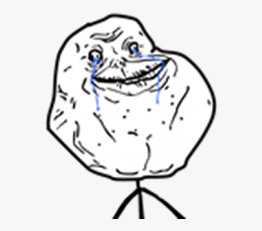 Trolls Black And White Clipart - Png Forever Alone, Transparent Clipart