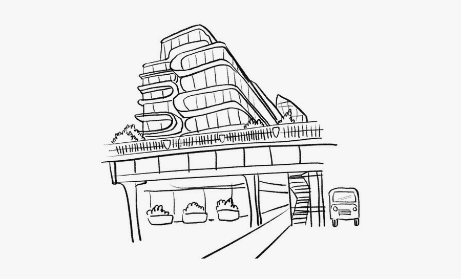 House Black And White Clipart Rooms - Line Art, Transparent Clipart