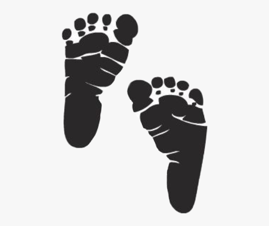 Baby Babyfeet Silhouette - Baby Footprints Svg Free, Transparent Clipart
