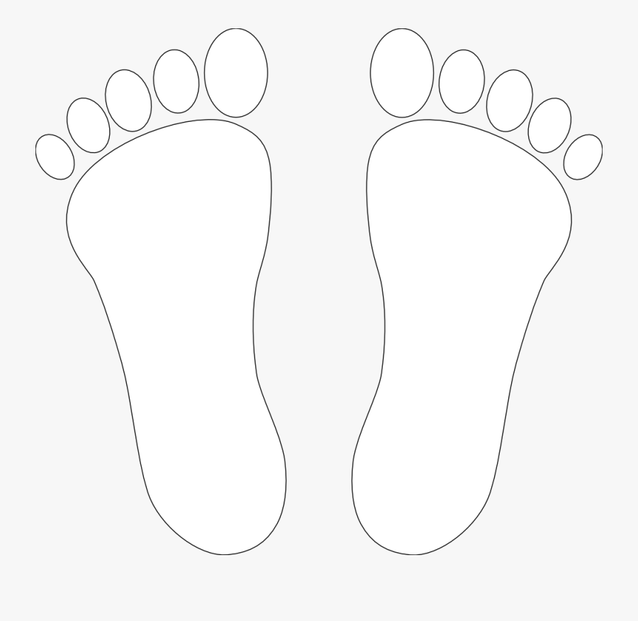 Foot Print Clip Art Balck And White, Transparent Clipart