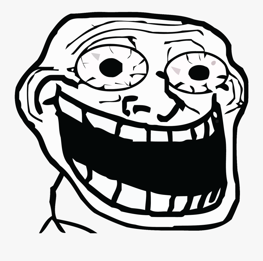 Crazy Troll Face Png, Transparent Clipart