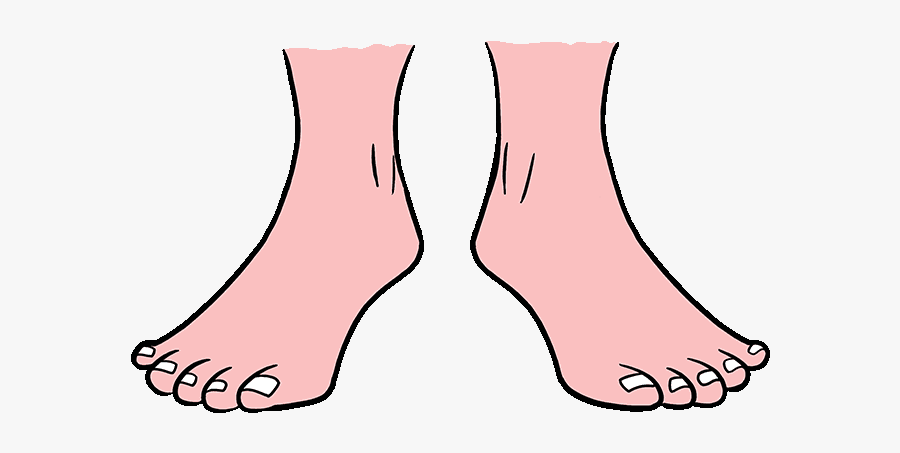 How To Draw Feet - Toes Drawing Color, Transparent Clipart