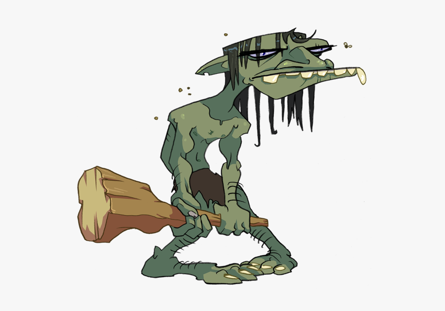 Troll With Club, Transparent Clipart