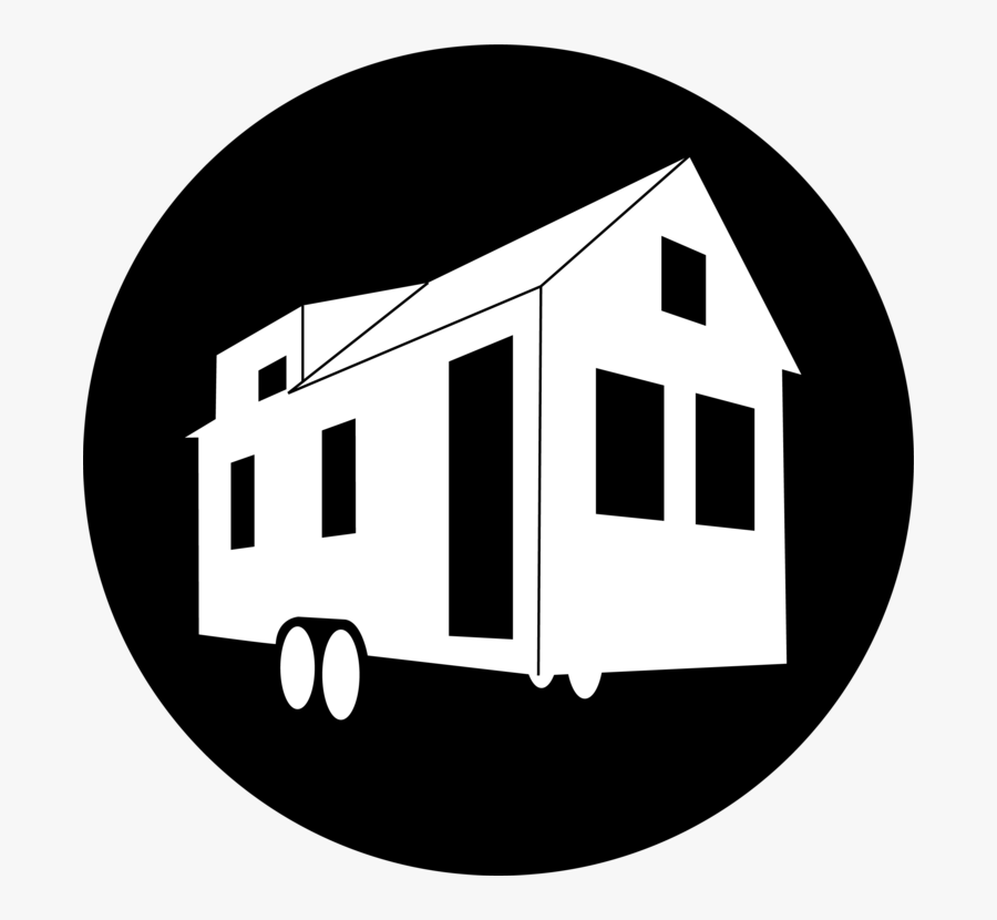 The Tiny Tack House Clip Art Black And White - Tiny House On Wheels Clipart, Transparent Clipart