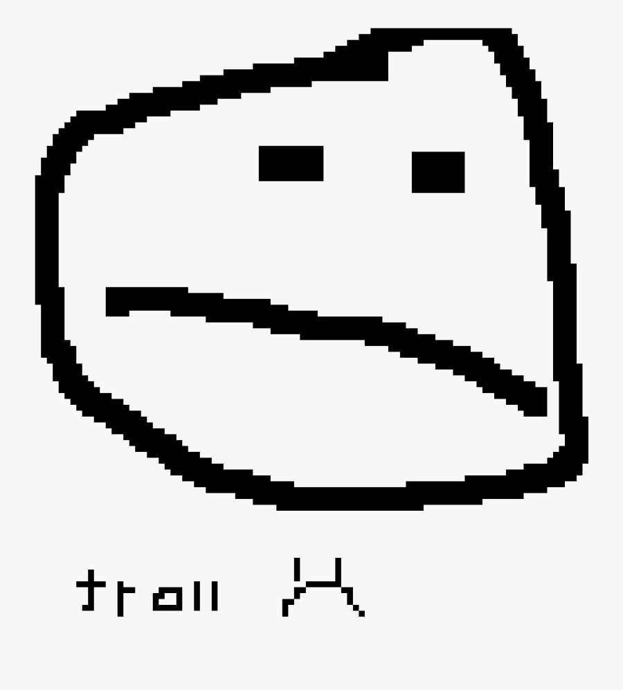 Troll Face - Aesthetic White Emoji Png, Transparent Clipart