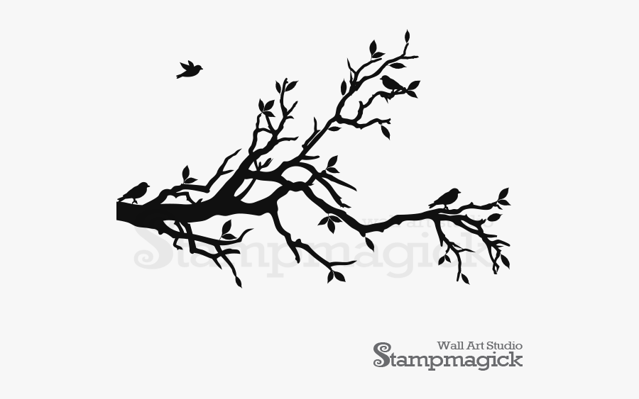 Tree Branch Silhoutte Png, Transparent Clipart