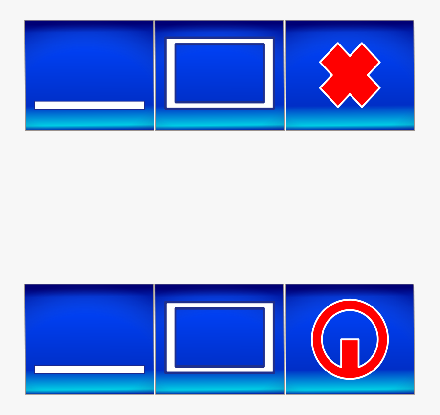 Glossy Button Blank Blue Starburst Clip Art Download - Botones De Minimizar Png, Transparent Clipart