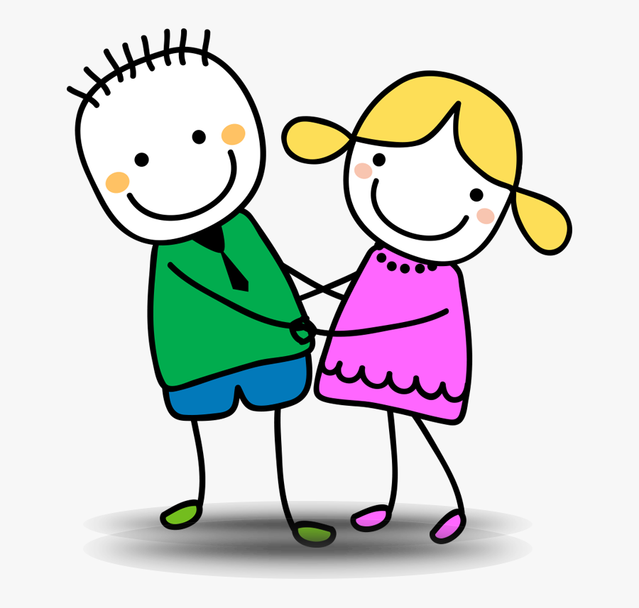 Hi Clipart Happy Child - Best Girl Friends Vector, Transparent Clipart
