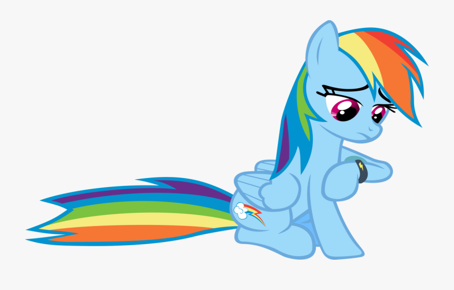 Rainbow Dash By Freak0uo - Rainbow Dash Waiting, Transparent Clipart