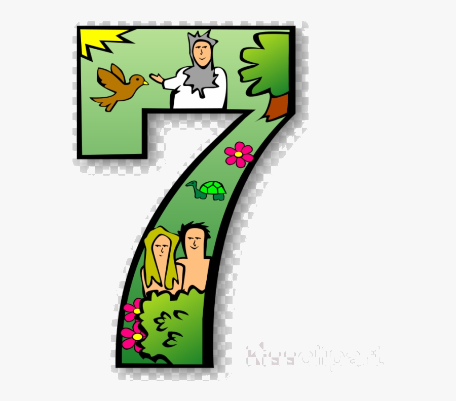 Numbers Days Of Creation Clipart Bible Myth Day Transparent - Day 7 Of Creation Clip Art, Transparent Clipart