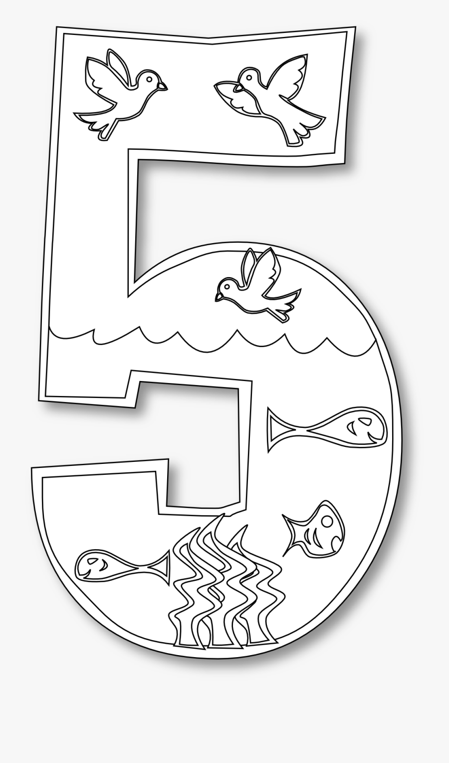 Days Of Creation Coloring Pages - Creation Day Five Coloring Sheet, Transparent Clipart