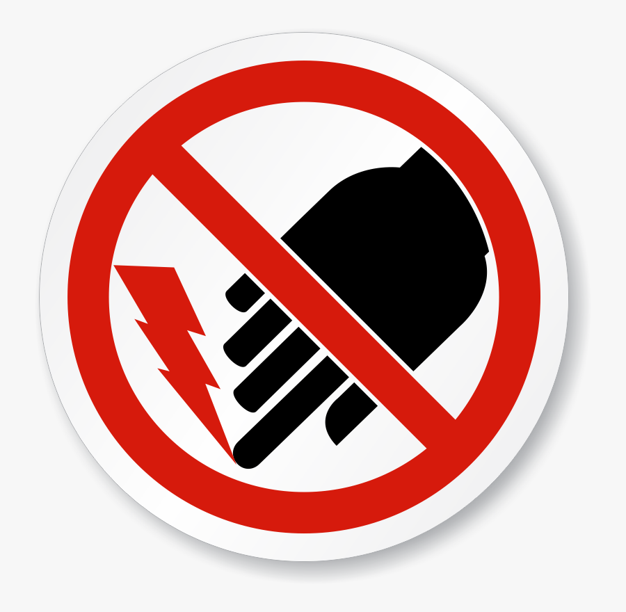 Transparent Prohibition Clipart - Do Not Touch Electrical Wires, Transparent Clipart