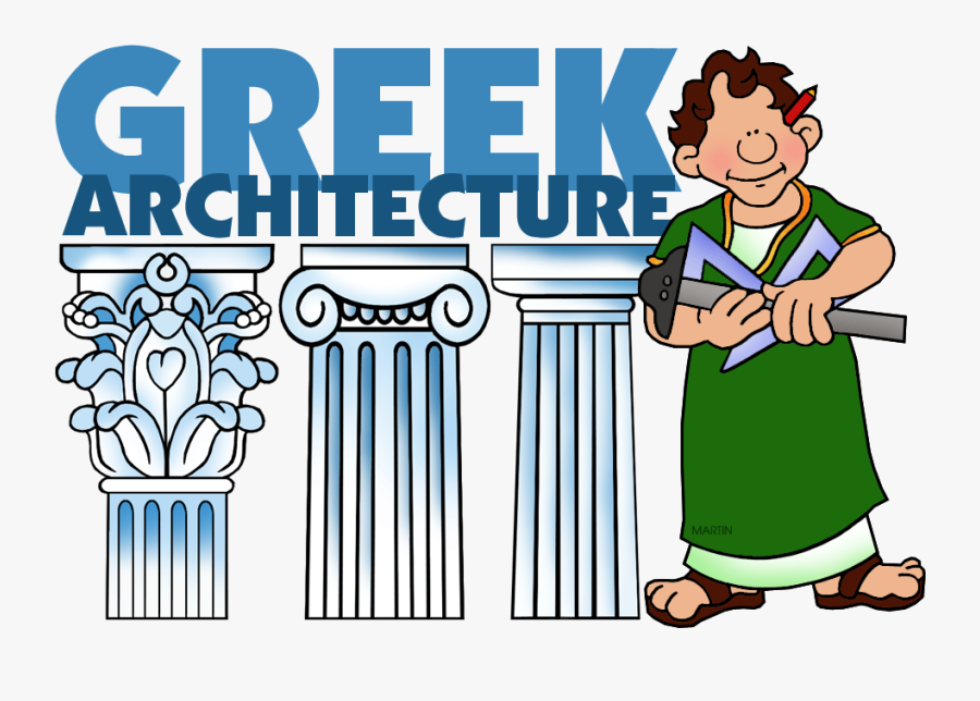 Architect Clipart - Ancient Greek Architecture Cartoon, Transparent Clipart