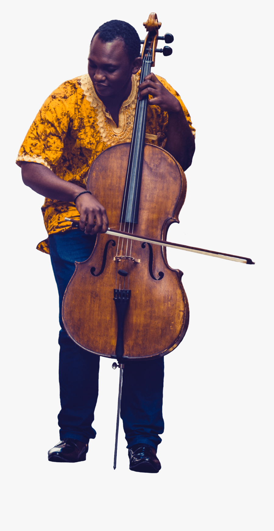 Clip Art Kabantu Abel Selaocoe - Violone, Transparent Clipart