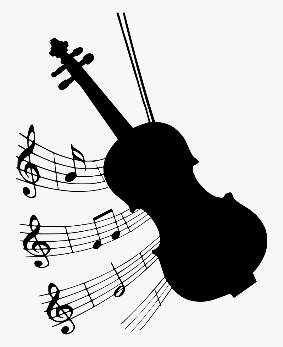 Cliparts For Free - Music Instruments Black And White, Transparent Clipart