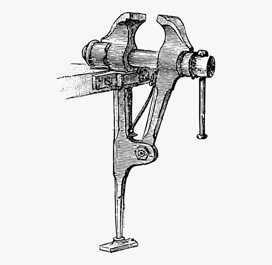 Woodworking Vice - Png Illustration Plane Woodworking Tools Clipart Free, Transparent Clipart