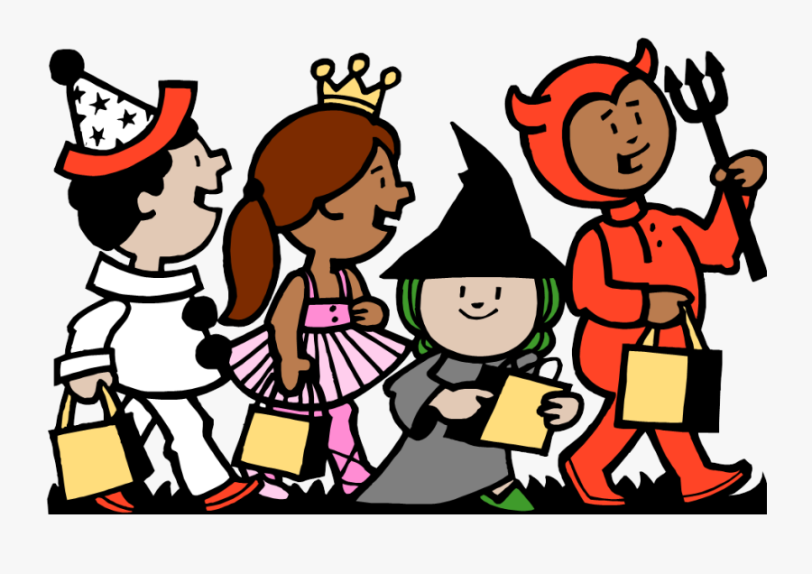 Trick Or Treaters Cartoon, Transparent Clipart