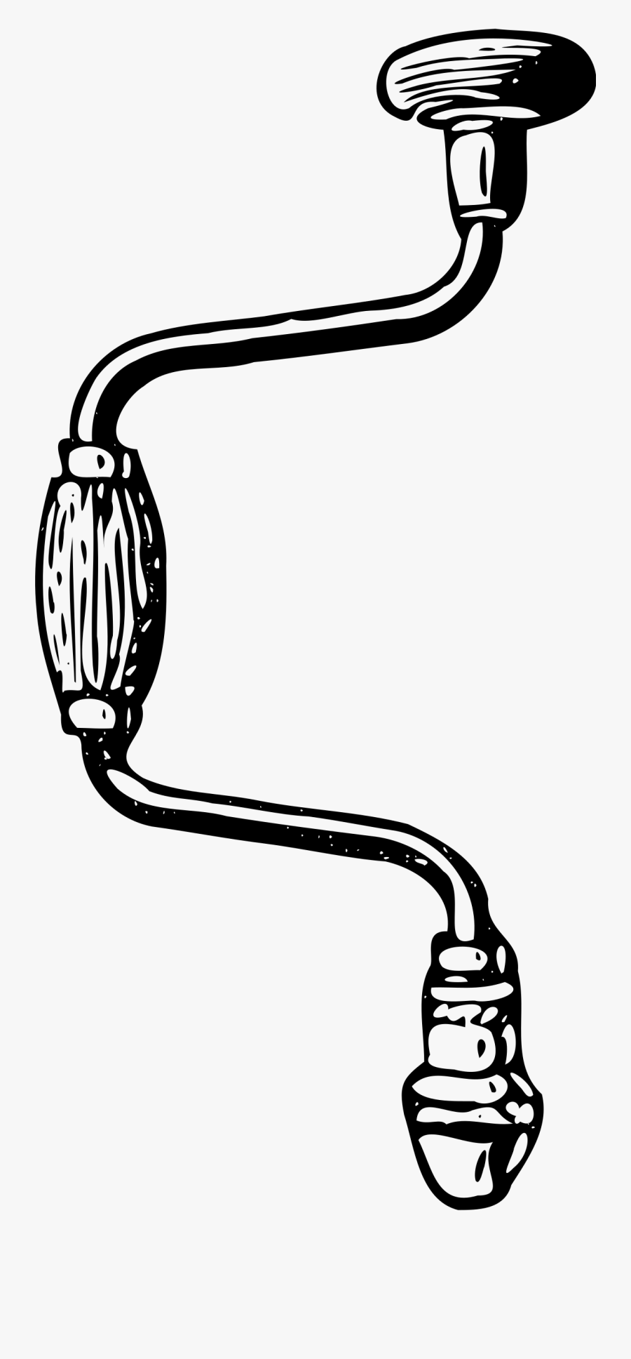 Hand Brace Icons Png - Carpenter Tools Clipart Black And White, Transparent Clipart