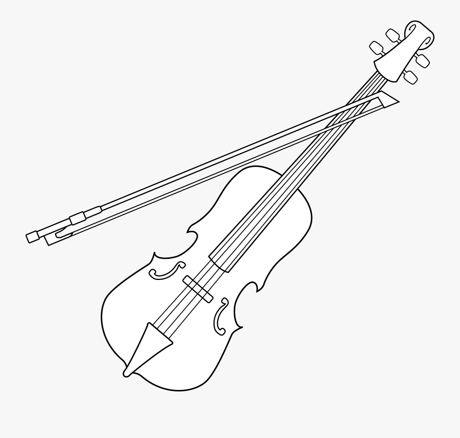 Sweet Clip Art Page - Clip Art Black And White Violin, Transparent Clipart