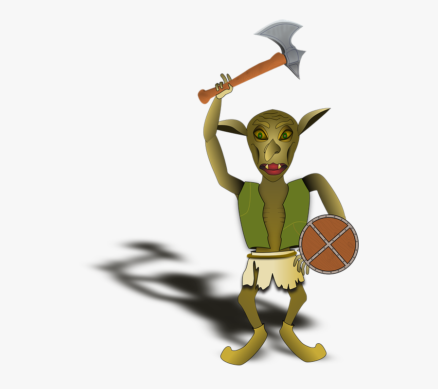 Free Goblin Clipart - Goblin With Axe, Transparent Clipart