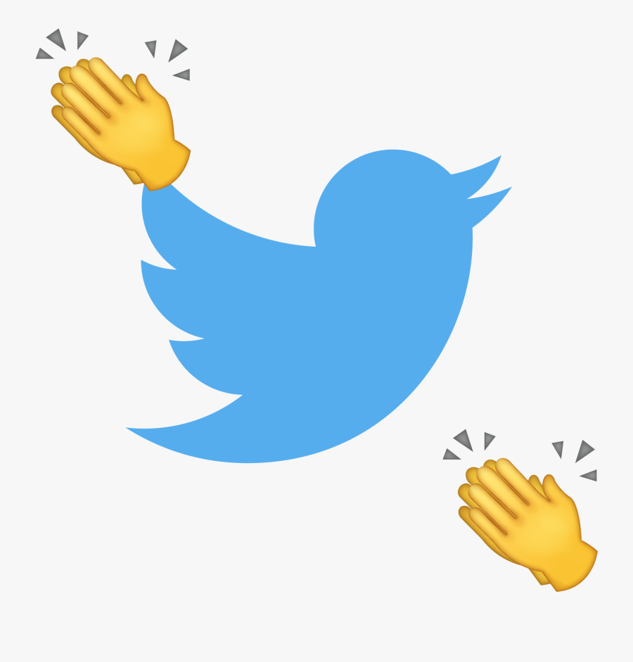 Reviewing Tweets One Clap A Time Clipart , Png Download - Logo Twitter Putih Png, Transparent Clipart