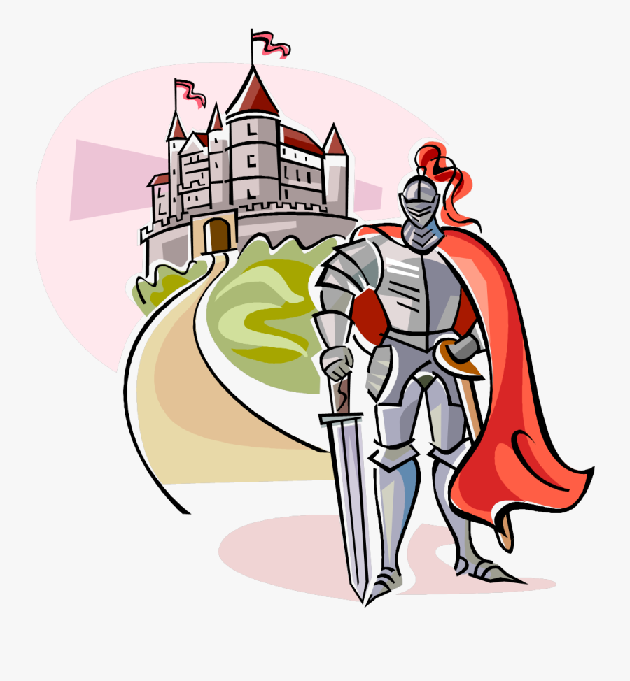 Middle Ages Knight Castle - Knights Protecting The Castle, Transparent Clipart