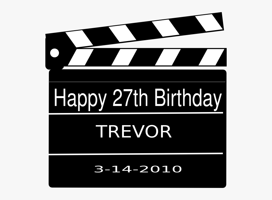 Clapper Board, Transparent Clipart