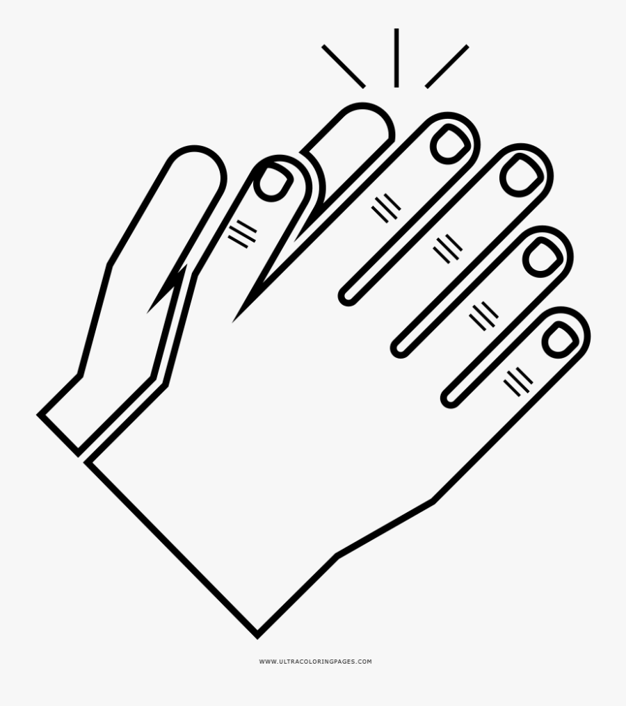 Clapping Hands Coloring Page , Transparent Cartoons - Clap Your Hands Coloring Sheet, Transparent Clipart