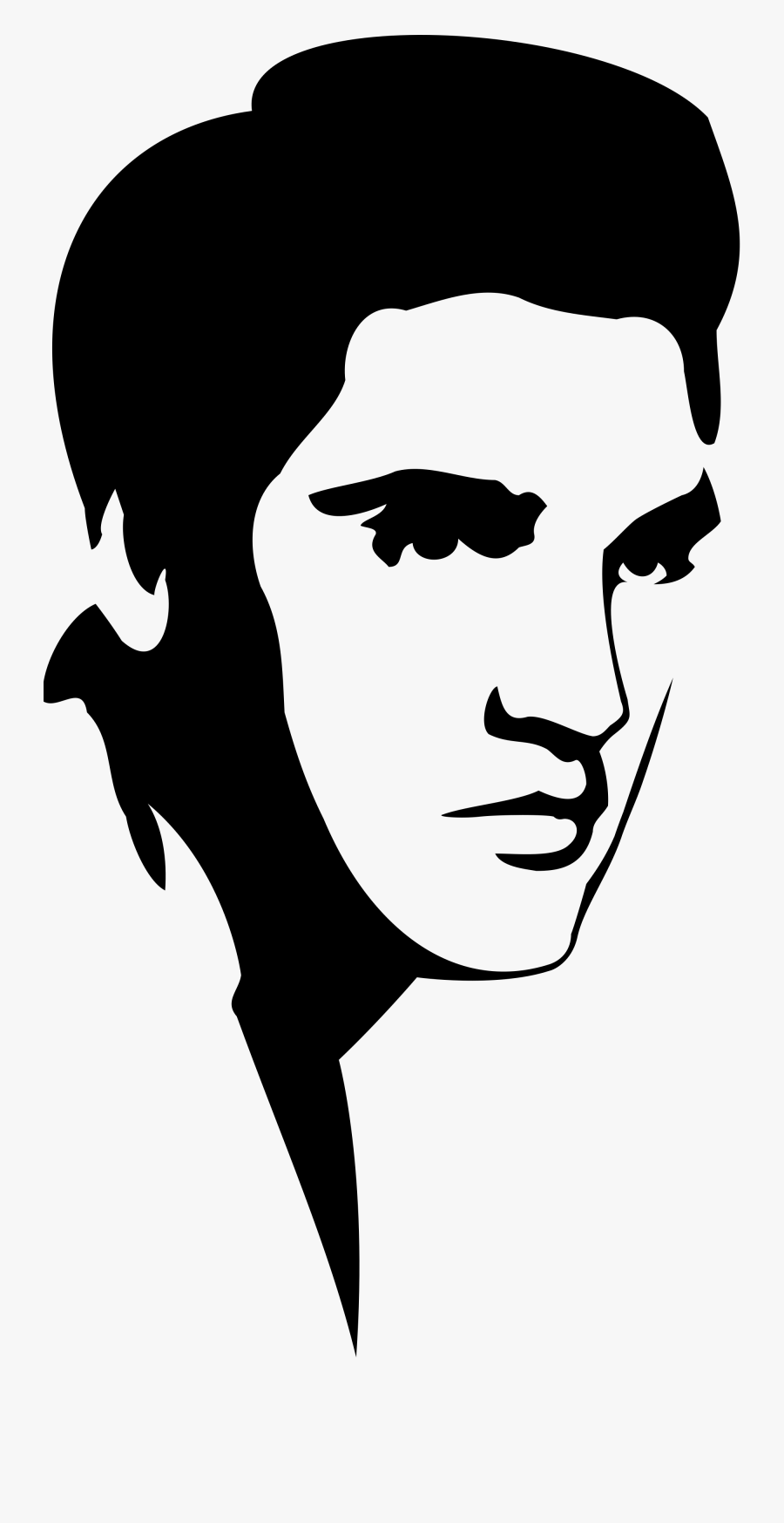 Elvis Presley Stencil Silhouette Clip Art - Stencil Elvis Presley, Transparent Clipart