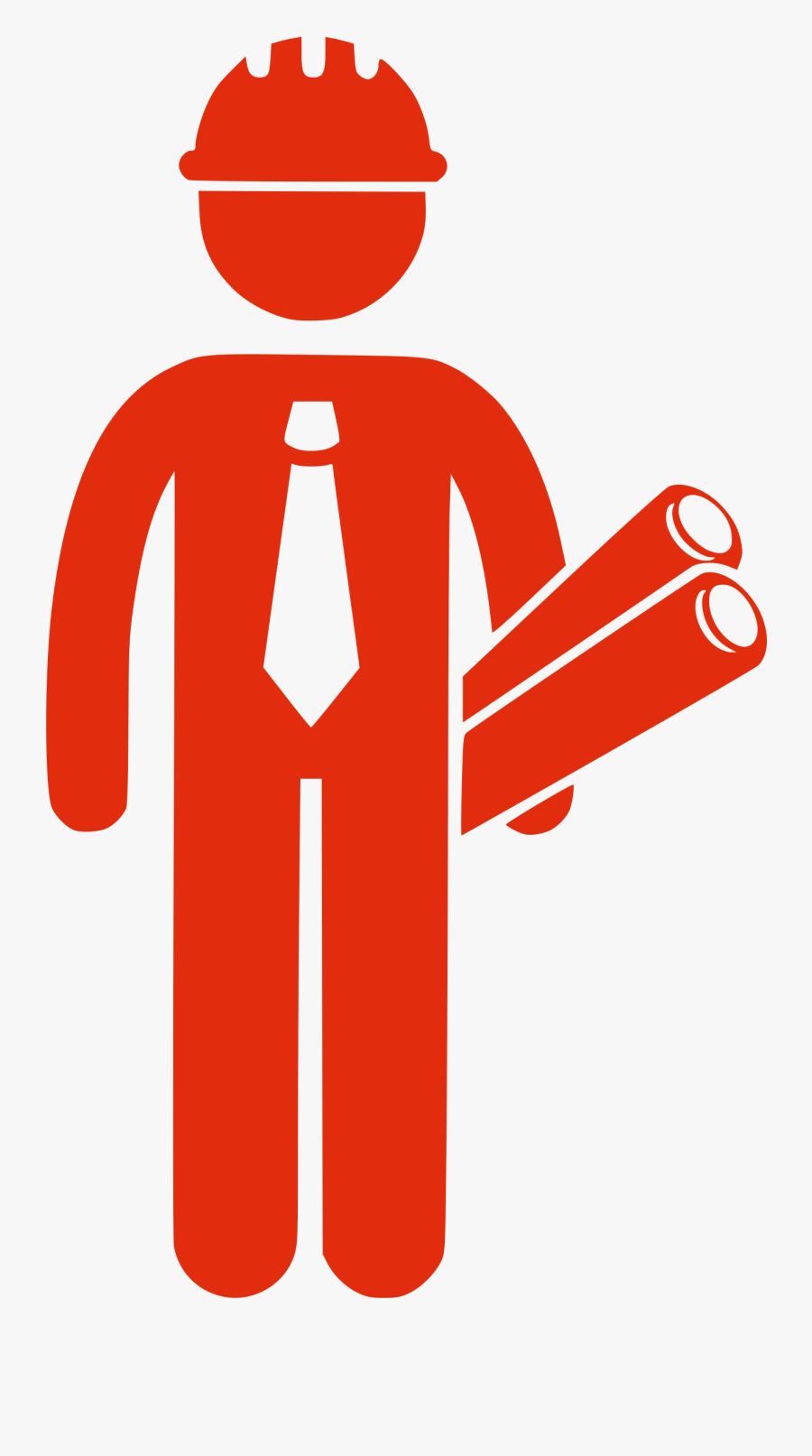 Architectural Engineering Silhouette Construction Worker - Construction Manager Icon, Transparent Clipart