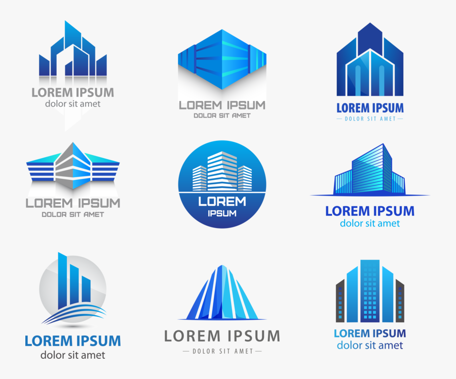 Building Logo Vector Real Estate Free Clipart Hq - Vector Logo Design Real Estate Logo, Transparent Clipart