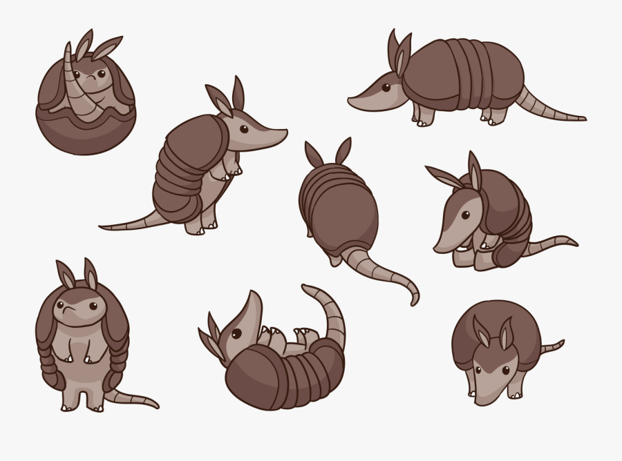 Armadillo Vector, Transparent Clipart