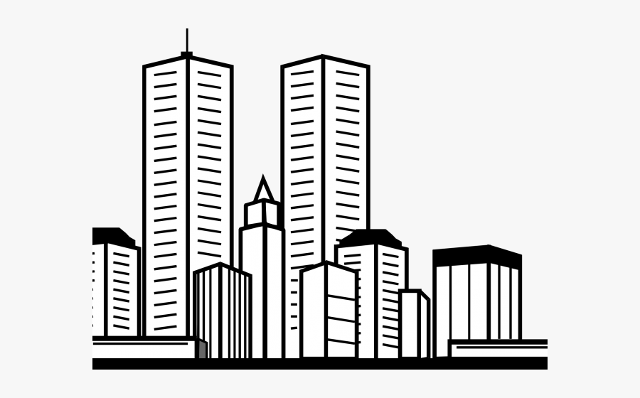 Clipart Black And White Skyscraper, Transparent Clipart