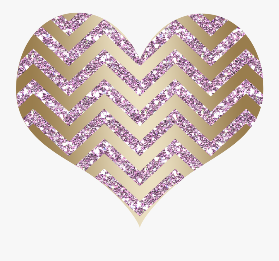 Rose Gold Glitter Heart Png, Transparent Clipart