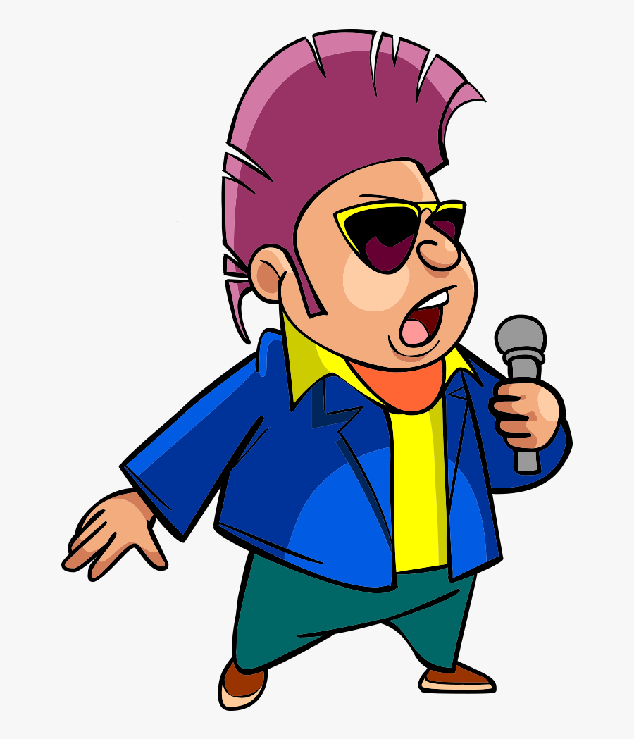 Microphone Cartoon Man - Cartoon Character With Microphone, Transparent Clipart