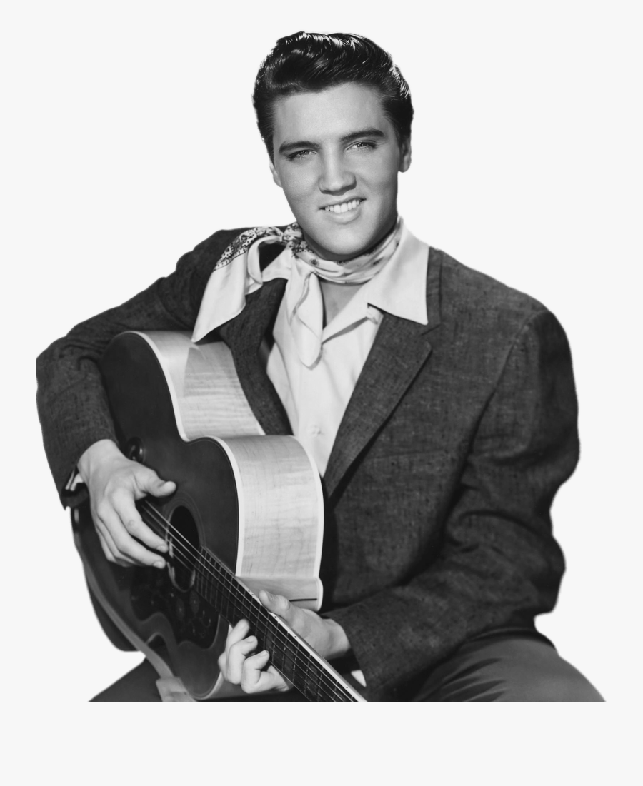 Elvis Presley With Guitar, Transparent Clipart