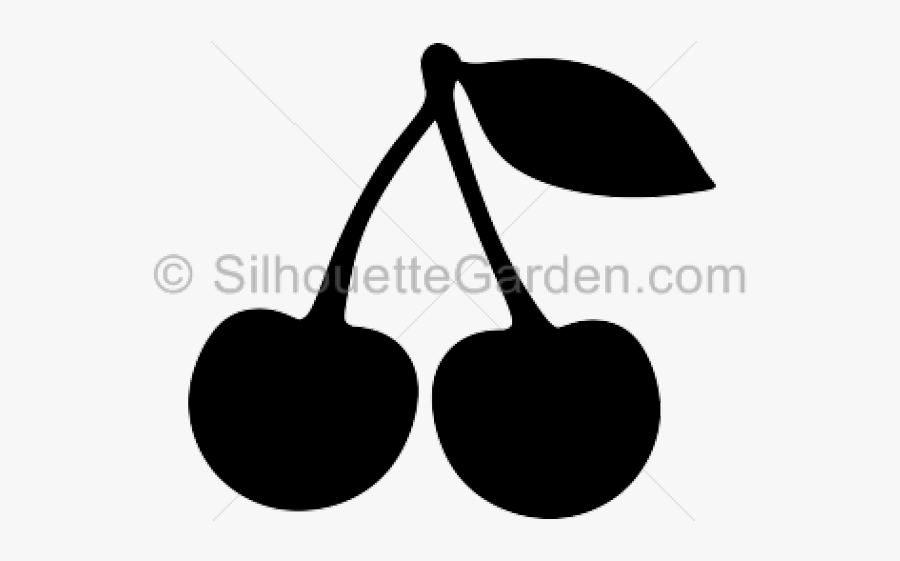Cherry Silhouette, Transparent Clipart