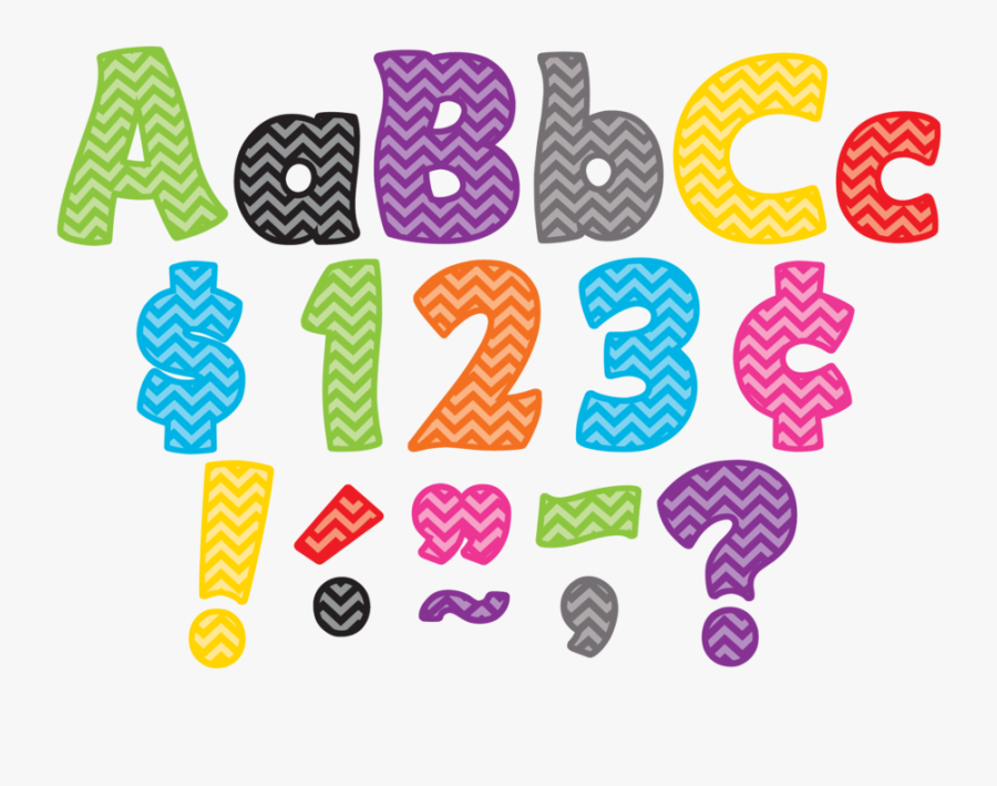 Transparent Chevron Banner Clipart - Chevron Bulletin Board Letters, Transparent Clipart