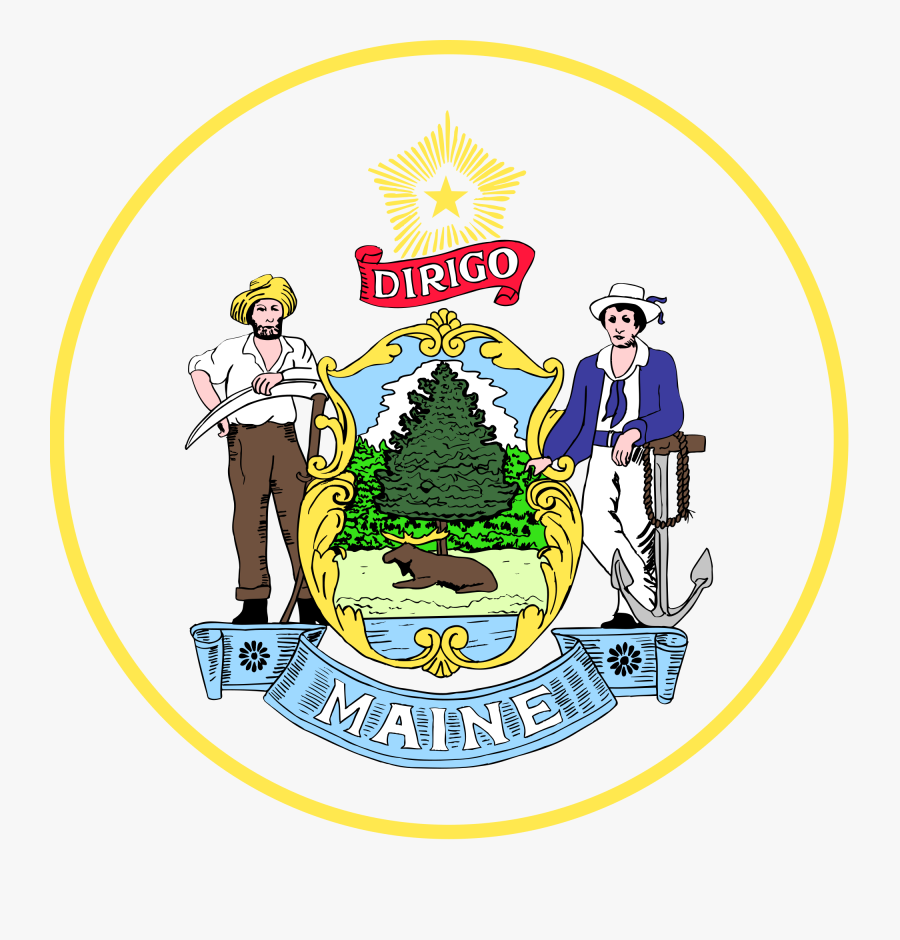 Maine House Of Representatives - Maine State Seal, Transparent Clipart