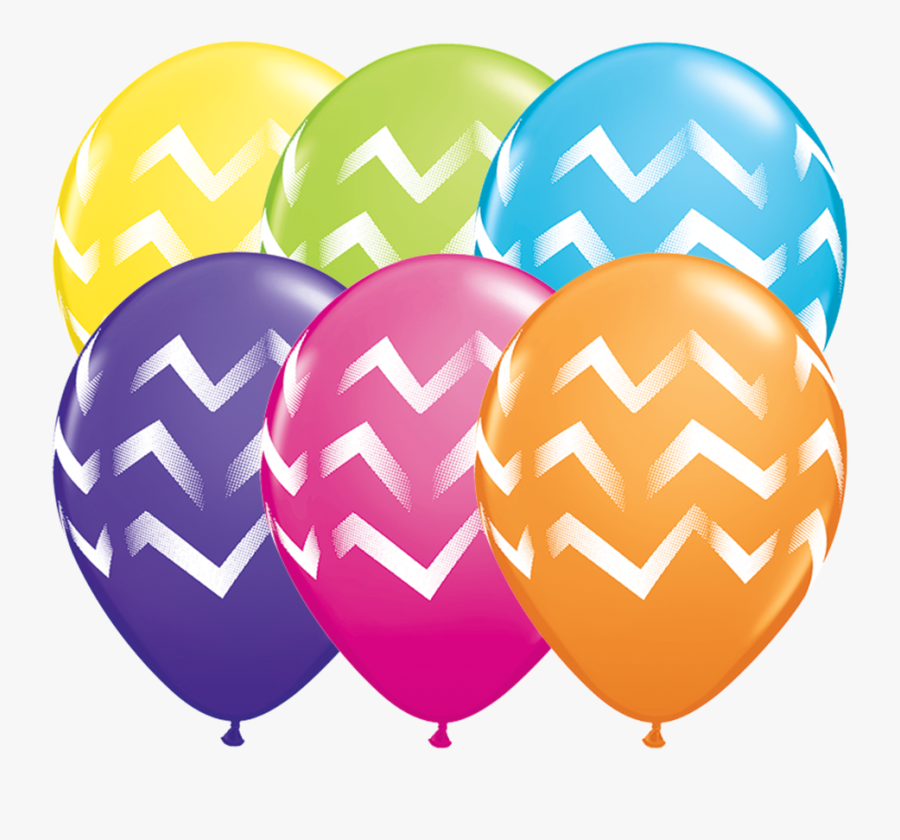 11 - Chevron Latex Balloons, Transparent Clipart