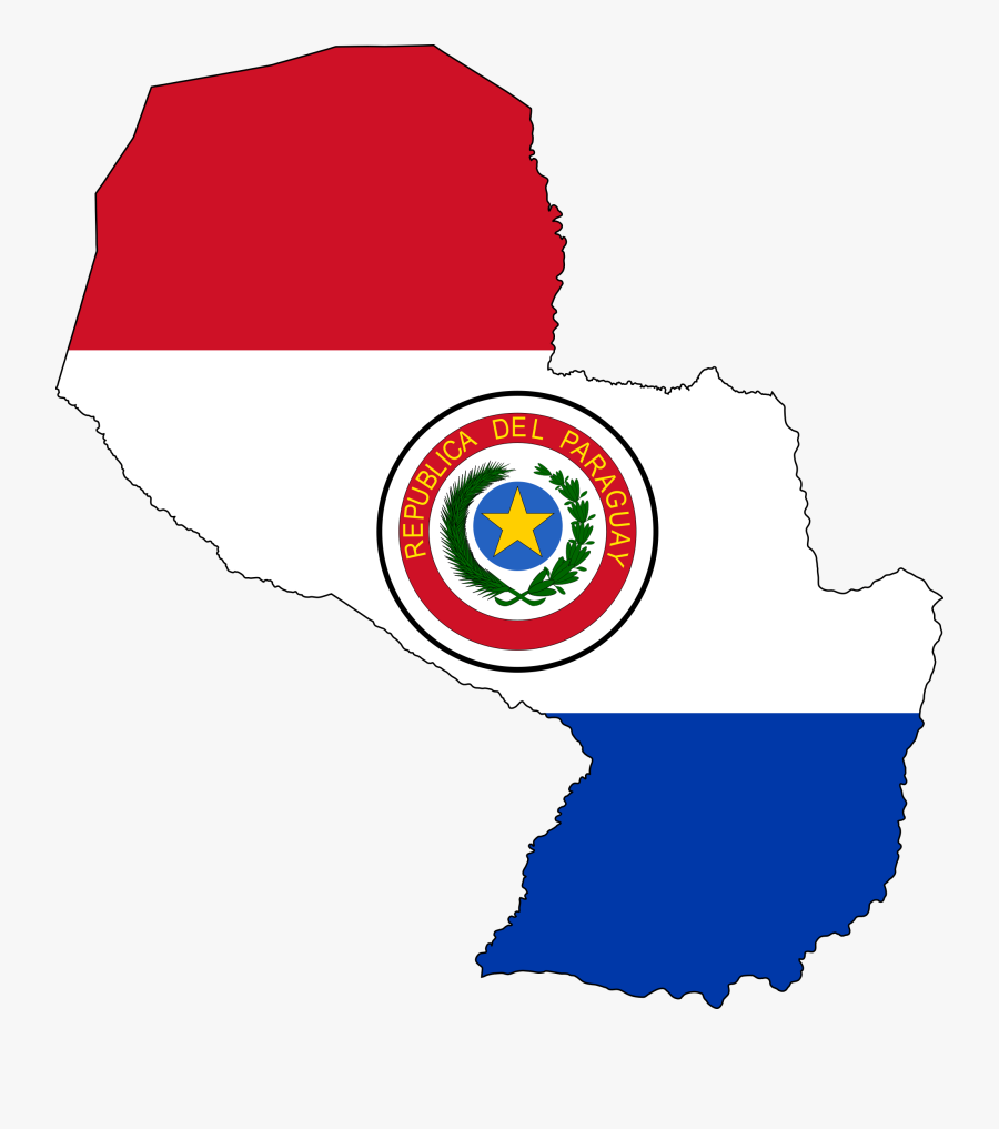Transparent Right To Petition Clipart - Paraguay Flag Map, Transparent Clipart