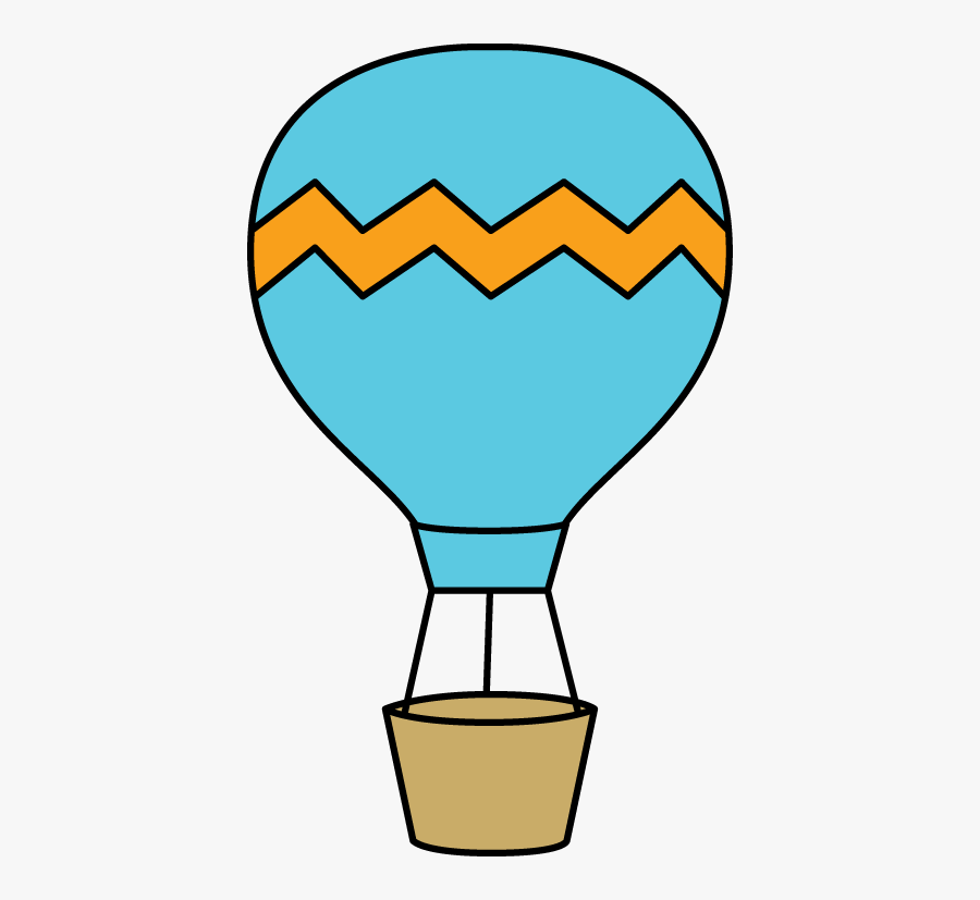 Blue And Orange Hot Air Balloon - Cute Hot Air Balloon Clipart, Transparent Clipart