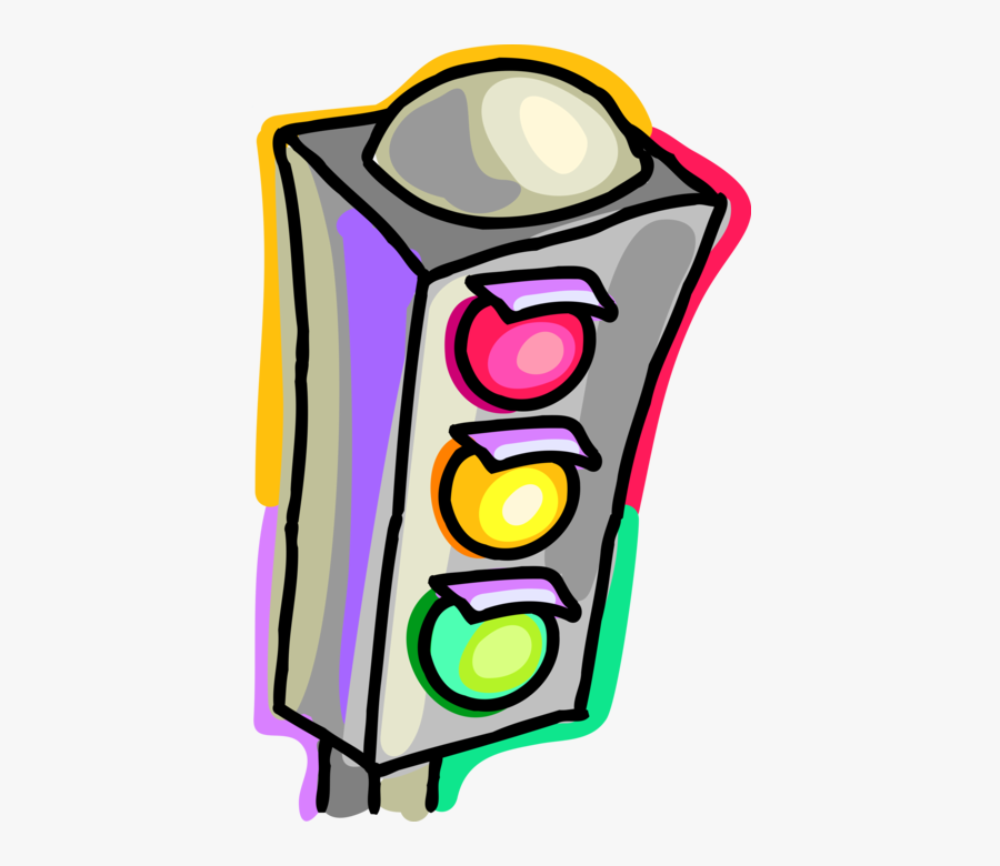 Vector Illustration Of Traffic Light Signals Or Stop, Transparent Clipart