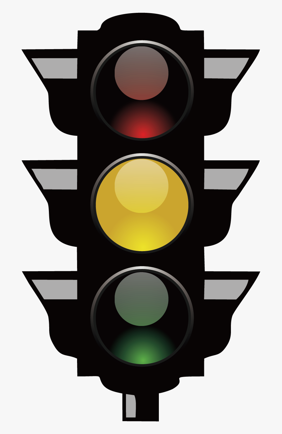Clip Art Cartoon Stop Light - Traffic Light Vector Free, Transparent Clipart