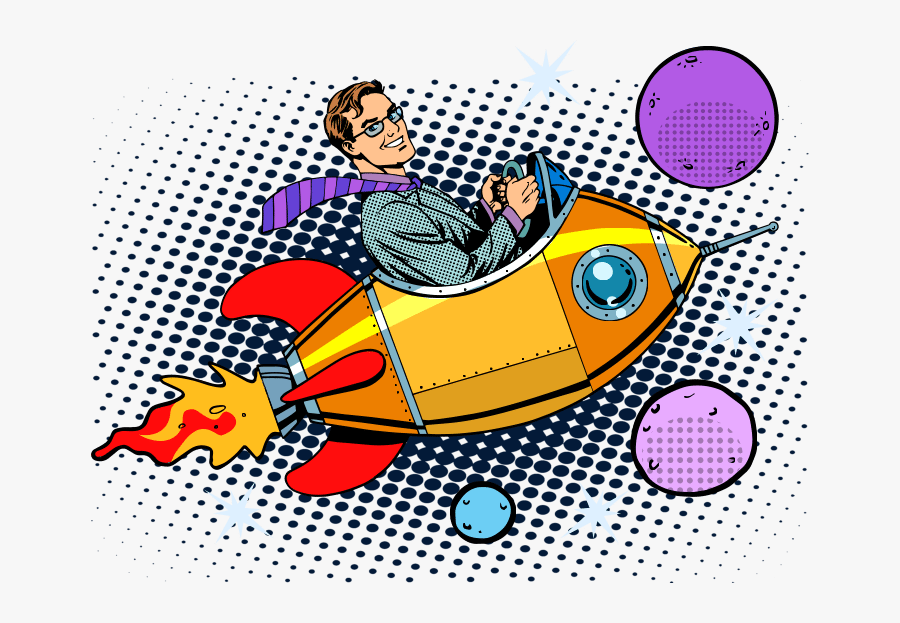 Man In Rocket Ship Clipart, Transparent Clipart