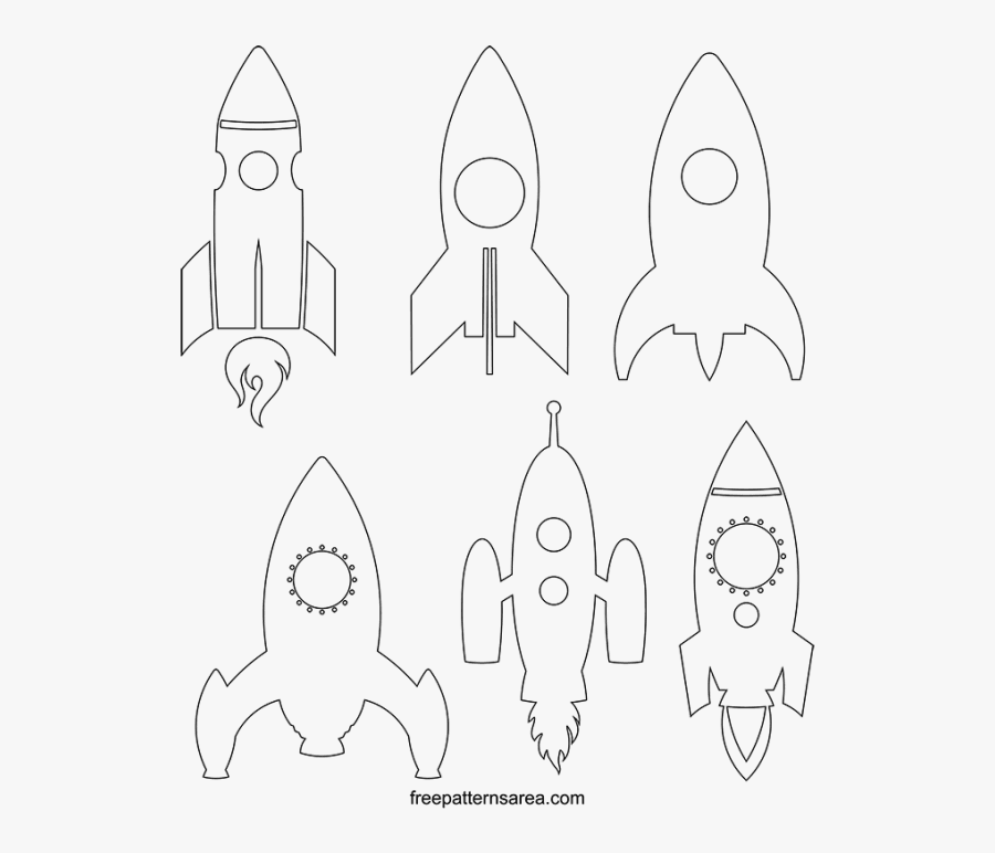 Cut Out Rocket Template, Transparent Clipart